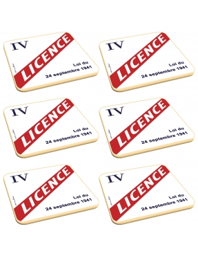 Sous verres LICENCE IV