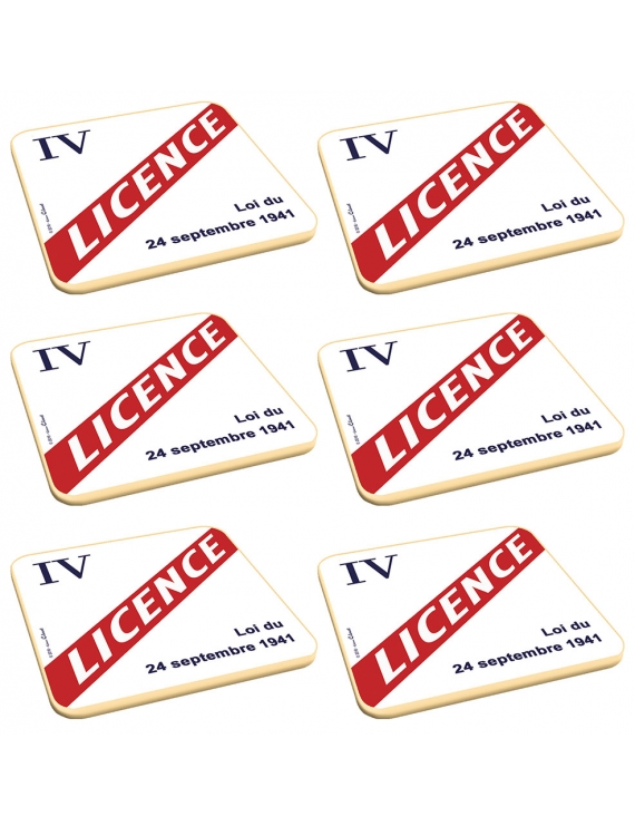 Sous verres LICENCE IV