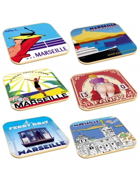 Sous verres déco Marseille - fanny