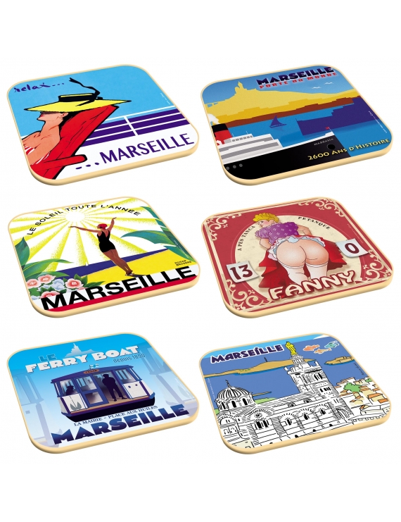 Sous verres déco Marseille - fanny